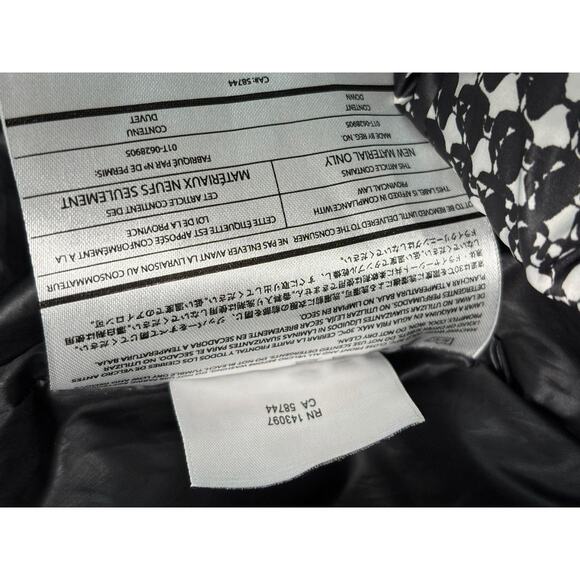 Spyder Down Jacket Womens Small Black White Hooded Puffer Pockets F15 185113 - Picture 7 of 9